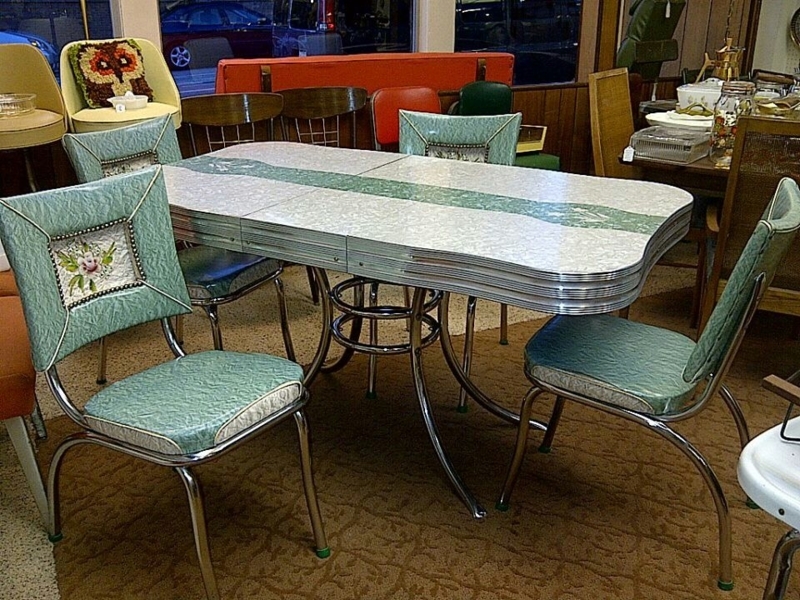 Vintage 1950s Retro Kitchen Table and Chairs