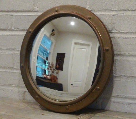 Vintage Bullseye Mirror Convex Mirror Fish Eye Mirror | Etsy | Convex ...