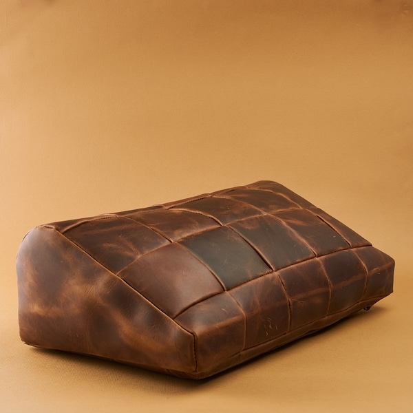 Vintage Leather Recliner Footrest Cover