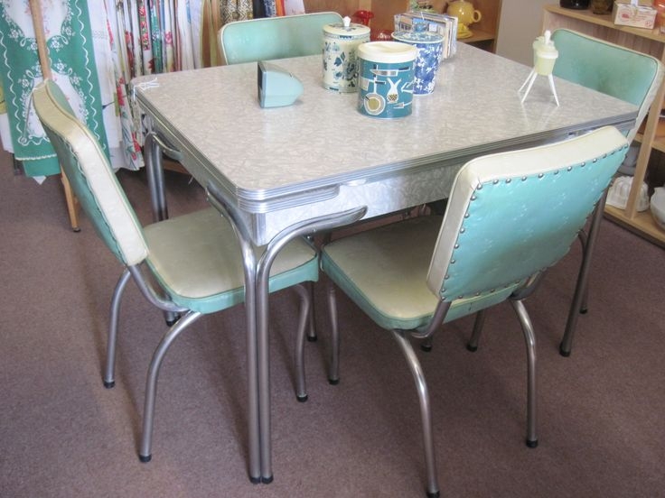 Vintage Retro Formica Kitchen Table and Chairs