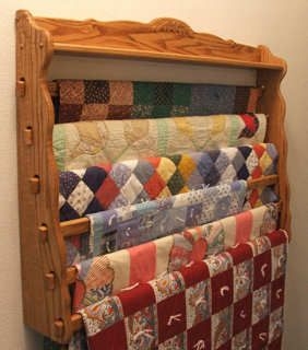 Wooden Quilt Rack for Stylish Quilt Display