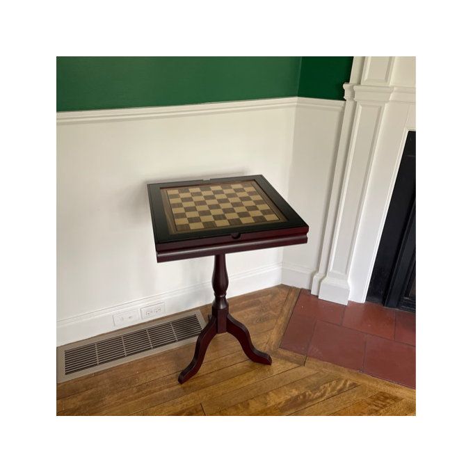 Solid Wood 3 in 1 Chess Checkers Backgammon Board Game Combo Table | Foter