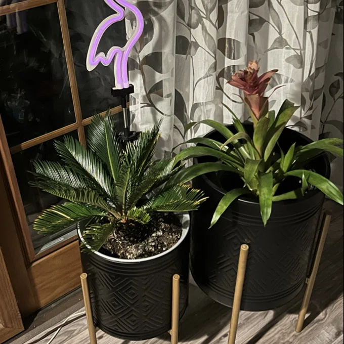 2 Piece Metal Planter Display Stand Set | Foter