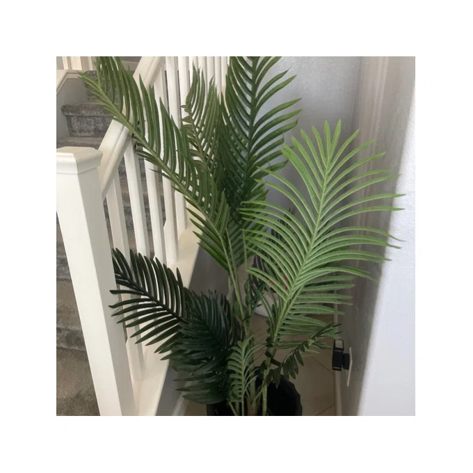 Adcock Artificial Palm Tree in Pot Faux Green Areca Palm Plant, Fake Tree  for Home Decor | Foter