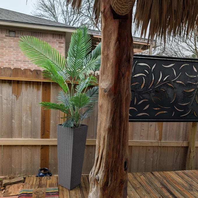 Adcock Artificial Palm Tree in Pot Faux Green Areca Palm Plant, Fake Tree  for Home Decor | Foter