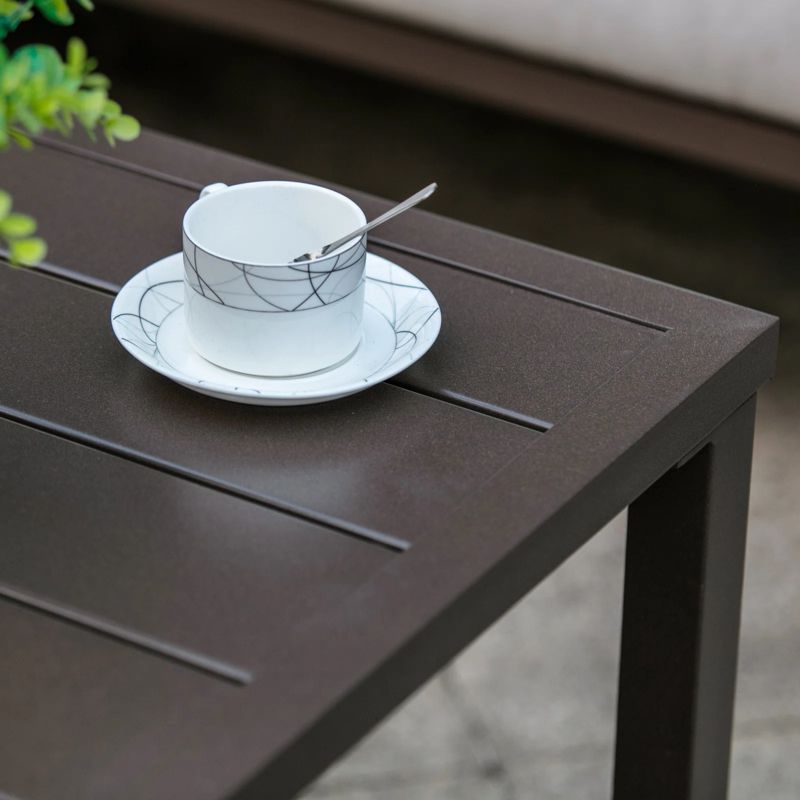 Nolensville Outdoor L-Shape Patio Conversation Metal 5 - Person Seat Group with Thick Olefin Cushion