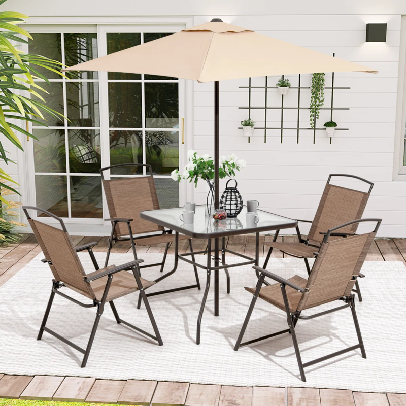 Funnell 4 - Person Square Outdoor Dining Set | Foter