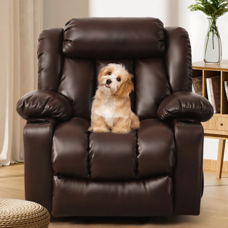 Faux Leather Power Lift Assist Recliner Chair with Heating and Massage