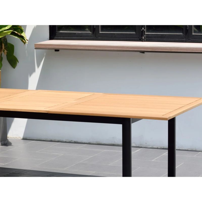 Aundraya Extendable Solid Wood Top Metal Base Dining Table | Foter