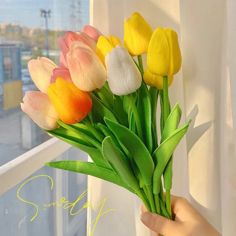 1/3/5pcs Fake Tulip Flowers Artificial Tulip Bouquet PE Foam High Quality  Artificial Tulips Home Decor Fake Flowers Decoration - AliExpress 15