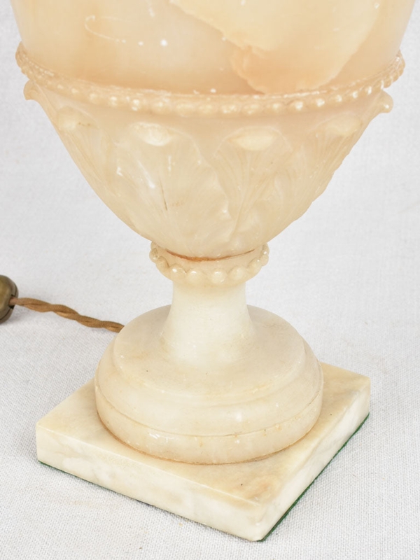 19th century carved Alabaster table lamp