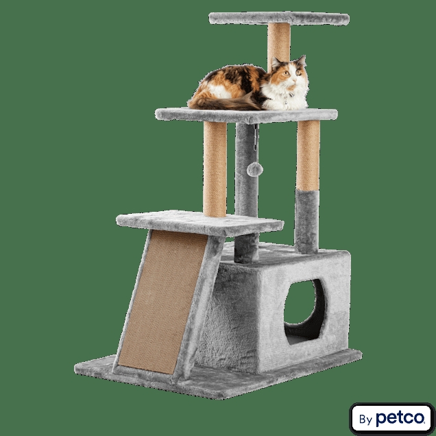 4 Level Cat Tree Tower with Jute Wrapped Scratching Posts