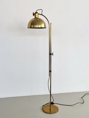 Adjustable Floor Lamp: Polished Metal Dome Task Light