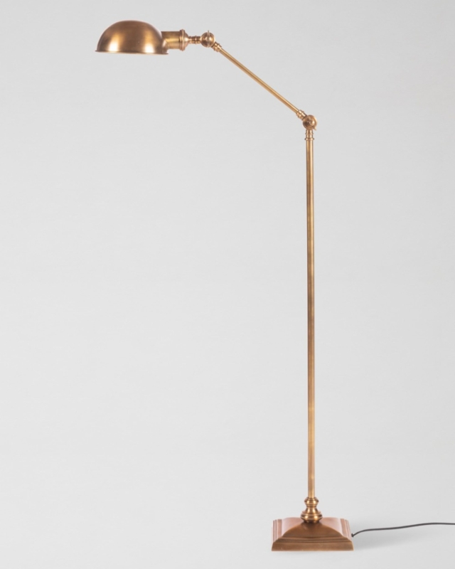 Adjustable Pharmacy Floor Lamp: Articulated Arm Task Light