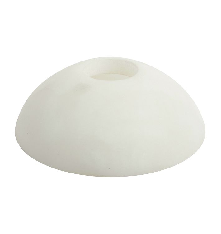 Alabaster Bowl Shade: Honed Stone with Semi-Translucent Dome Profile