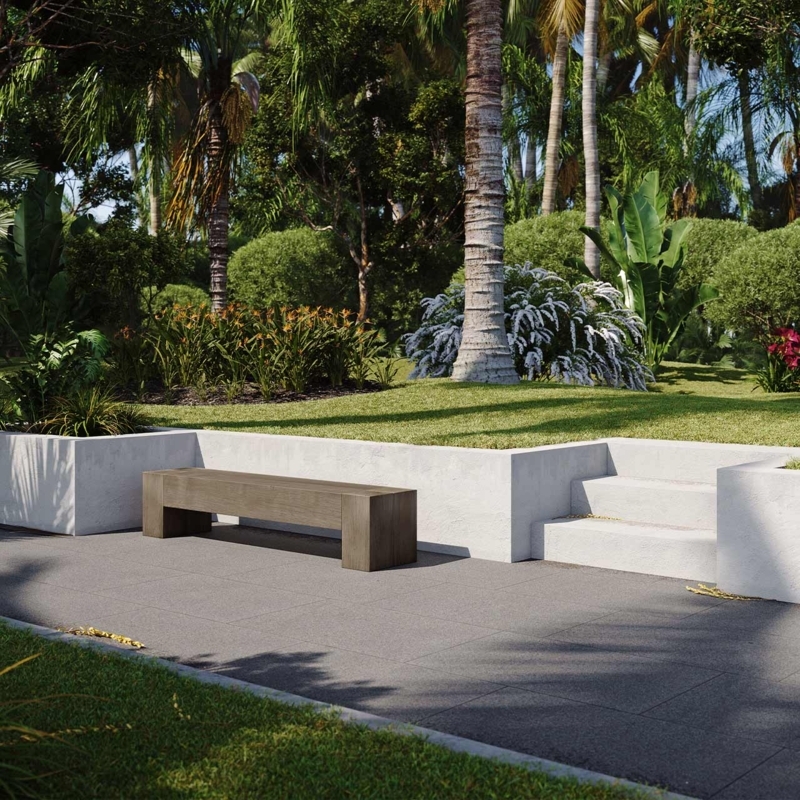 Alpine Concrete Bench (Woodform Collection)  Trueform Concrete