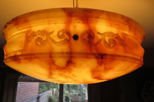 Antiques Atlas - Pair Of Antique Carved Alabaster Light Shades as126a1814 /  1695