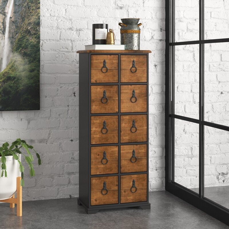 Apothecary Lingerie Chest with Ten Drawers & Ring Pulls