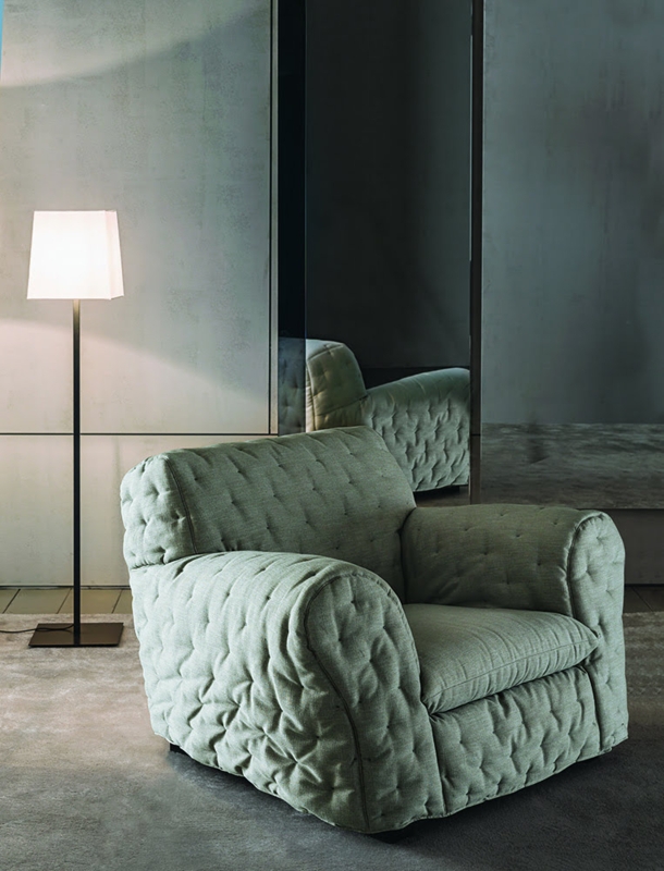 Armchair Quilted Tufting Sage Green; Oversized Luxury Lounge Chair