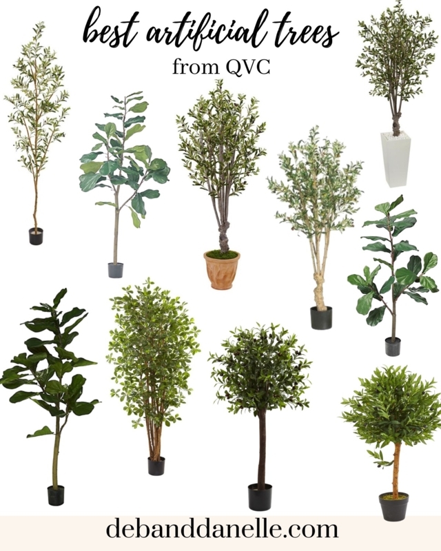 Artificial Trees Varied Foliage Types Realistic Trunk Detail