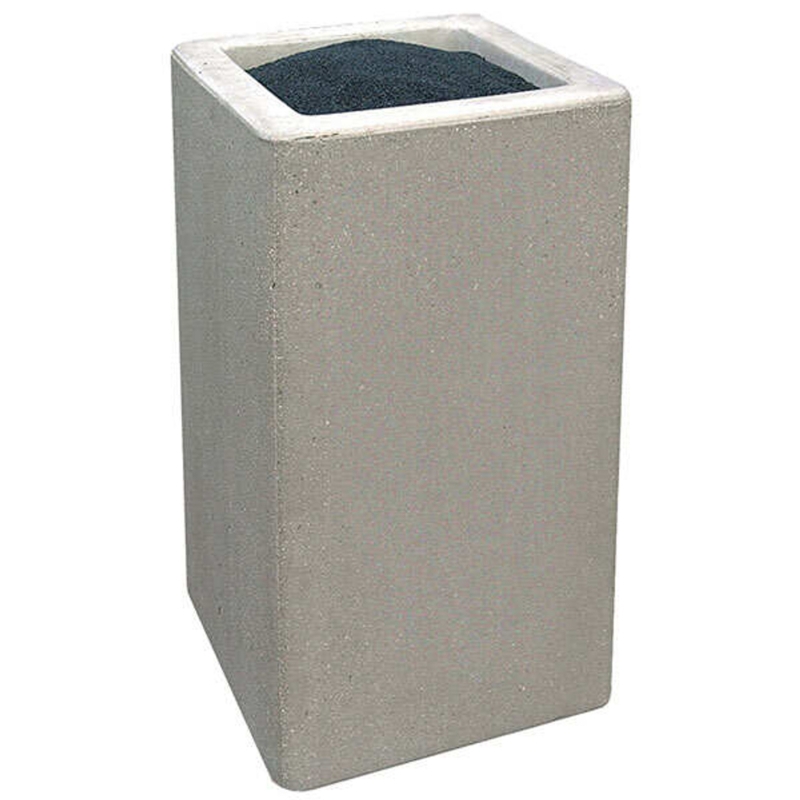 Ash Urn Monolithic Form Concrete Texture Rectangular Pillar Grey