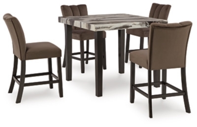 Ashley Jazmore Dark Brown Beige Counter Height Dining Table and 4 Barstools  on sale at Bargains and Buyouts, serving Tri-County, West Chester and  Winton Woods in Cincinnati, OH
