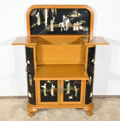 Asian Cabinet with Lacquered Wooden Liqueurs, China, 1950s for sale at  Pamono
