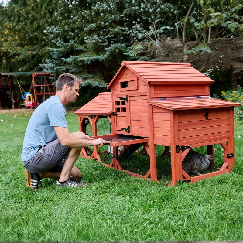 Backyard Poultry Cottage Chicken Coop Reddish-Brown with Slide-Out Tray