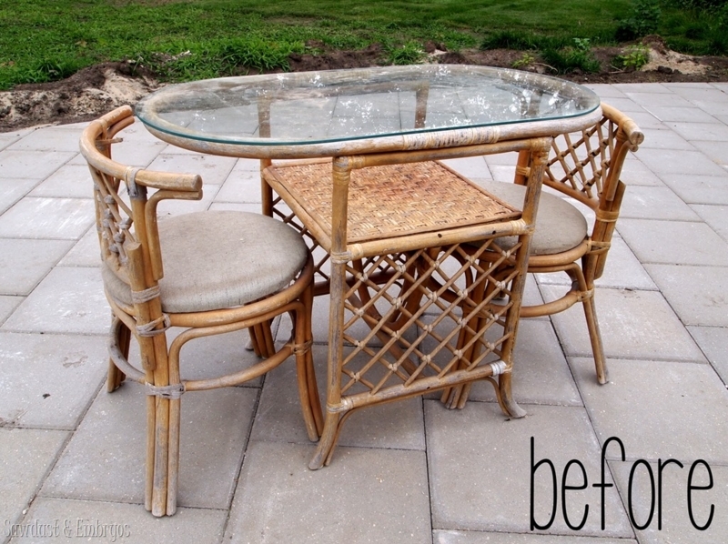 Bamboo Patio Set Refresh | Reality Daydream
