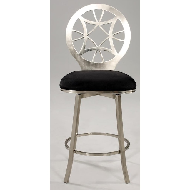 Bar Stool Laser Cut Back Geometric Pattern Swivel Seat