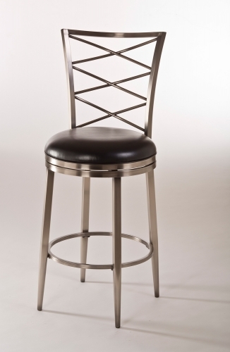 Bar Stool Swivel Mechanism X-Back Design High Back