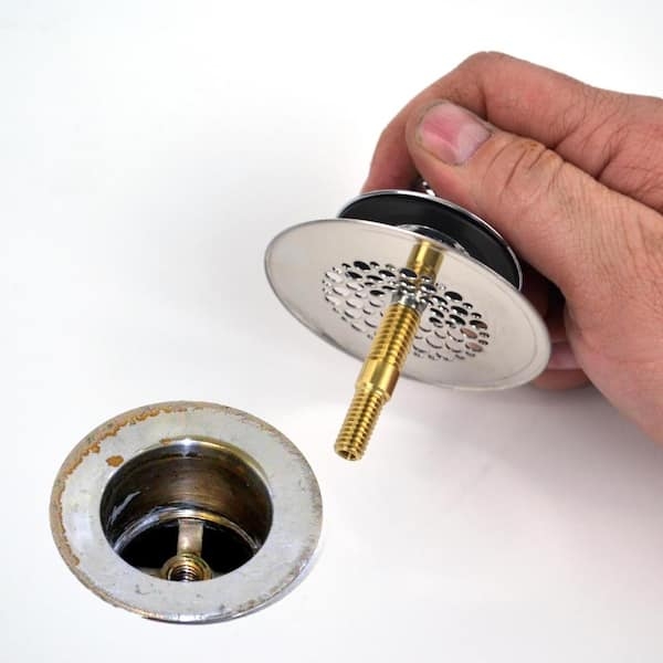 Bathtub Drain Stopper, Universal Fit Push Pull Mechanism, Grid Strainer