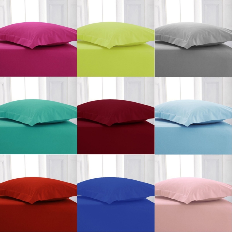Bed Linen Set Oxford Border Pillowcase Hotel Grade Matte Finish
