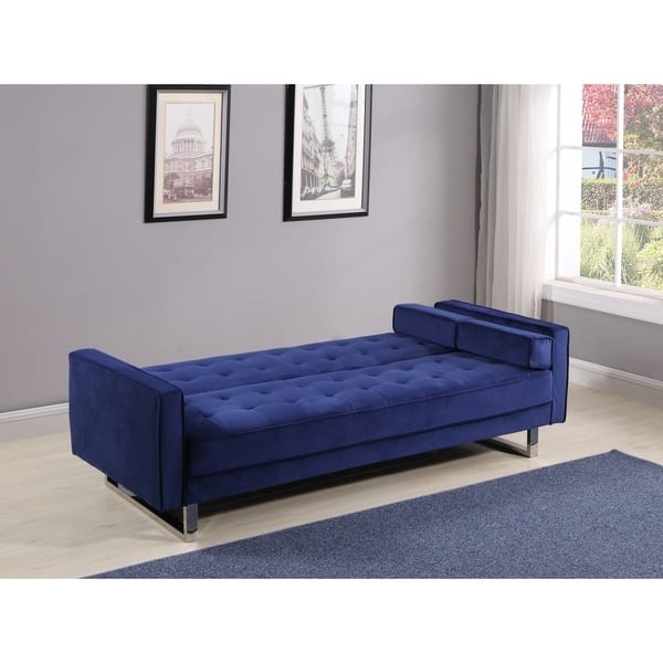 Best Quality Furniture Velvet Tufted Click Clack Sofa Bed - Bed Bath &  Beyond - 22543759