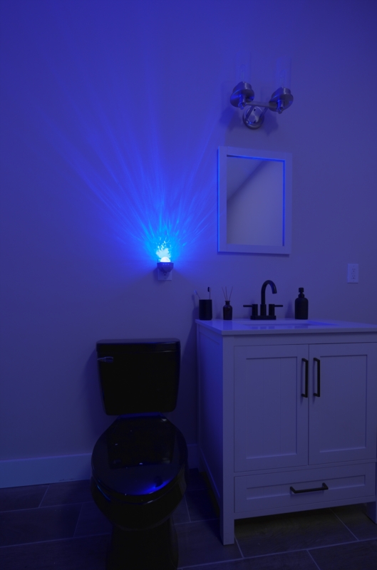Blue Projection Night Light featuring Galaxy Wave Pattern Effect