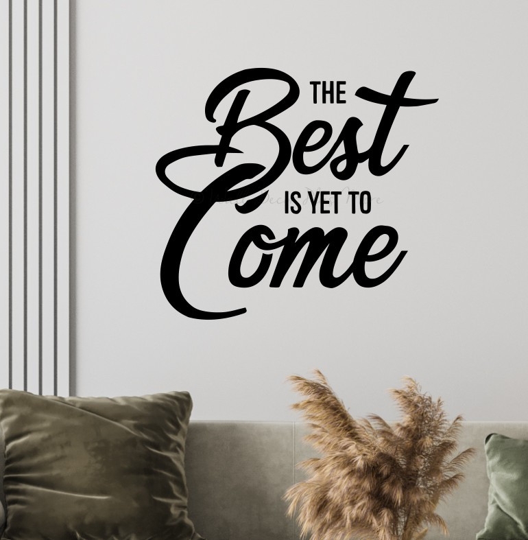 Bold Script Motivational Wall Decal, Matte Black Finish