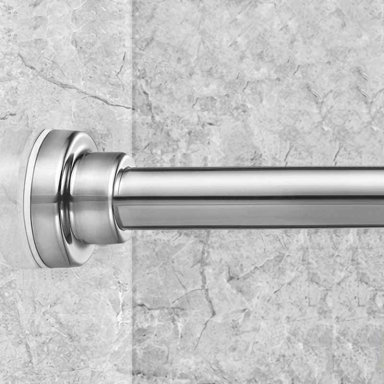 Brushed Nickel Shower Curtain Rod Naiture 60-Inch Stainless Steel Shower  Curtain Rod  Chrome Finish, Easy Mount Straight Rod Chrome Shower Rod