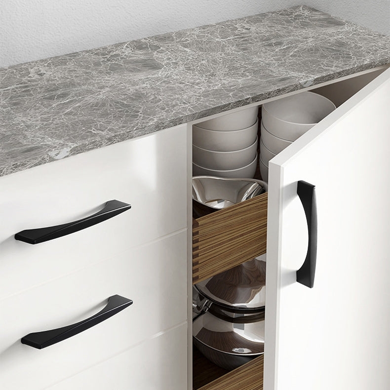 Cabinet Handle Matte Black Arch Profile Modern Kitchen Pulls