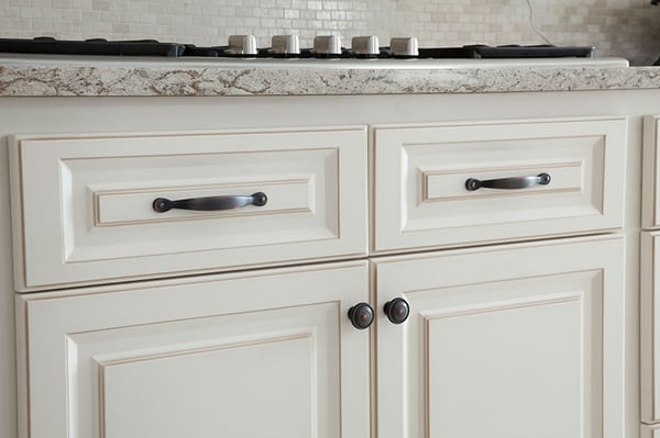 Cabinet Hardware Mixed Bronze Cup Pulls and Round Knobs