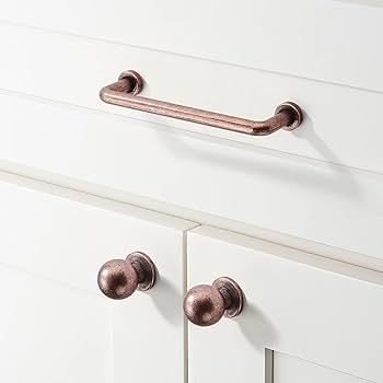 Cabinet Hardware Weathered Copper Mixed Styles Bar Pulls