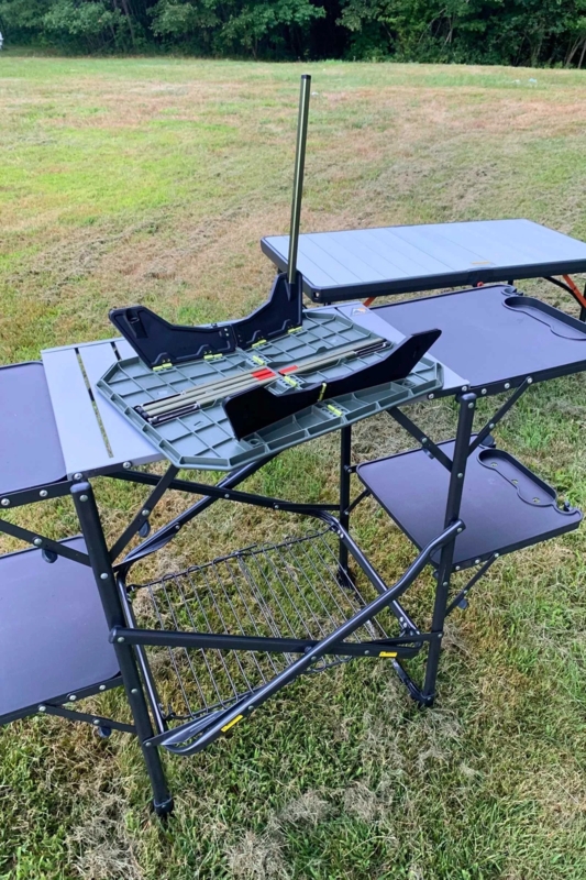 Camping Cook Station: Portable Folding Kitchen Organizer Tray (62 chars)