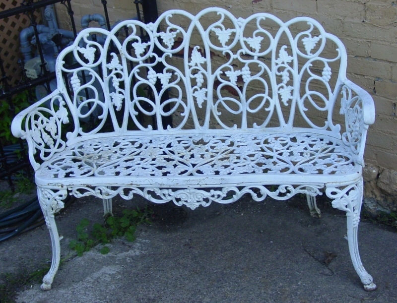 Cast iron antique garden bench floral pattern------16157 | eBay