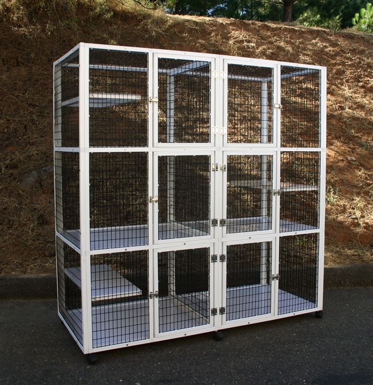 Cat Cage Nine-Compartment Grid Industrial White Cat Cage