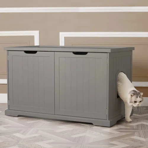 Cat Litter Box Furniture Double Size