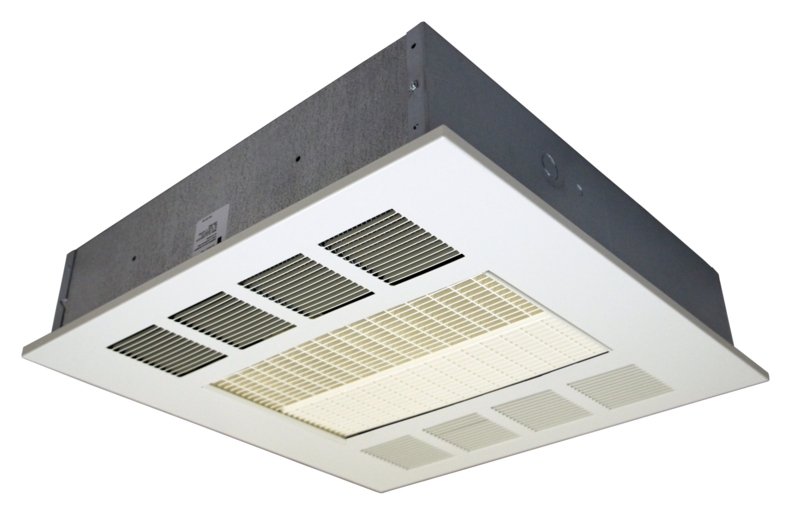 Ceiling Heater Northern White Finish Recessed Minimalist HVAC Unit