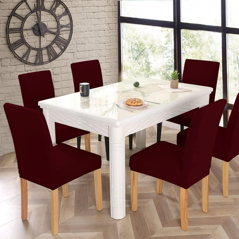 Chair Slipcovers Burgundy Stretch Fit Parsons Style Industrial Chic