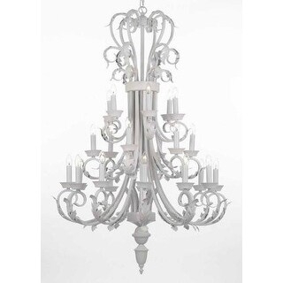 Chandelier Three Tier Design featuring Open Frame and Scrollwork Arms