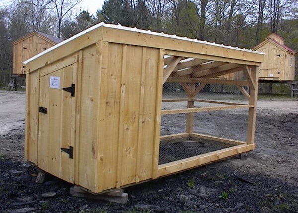 Chicken Coop Shell Board and Batten with Timber Frame Accents