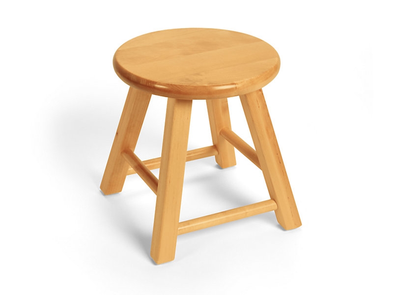 Classroom Stool Natural Birch Round Seat Bullnose Edge Schoolhouse