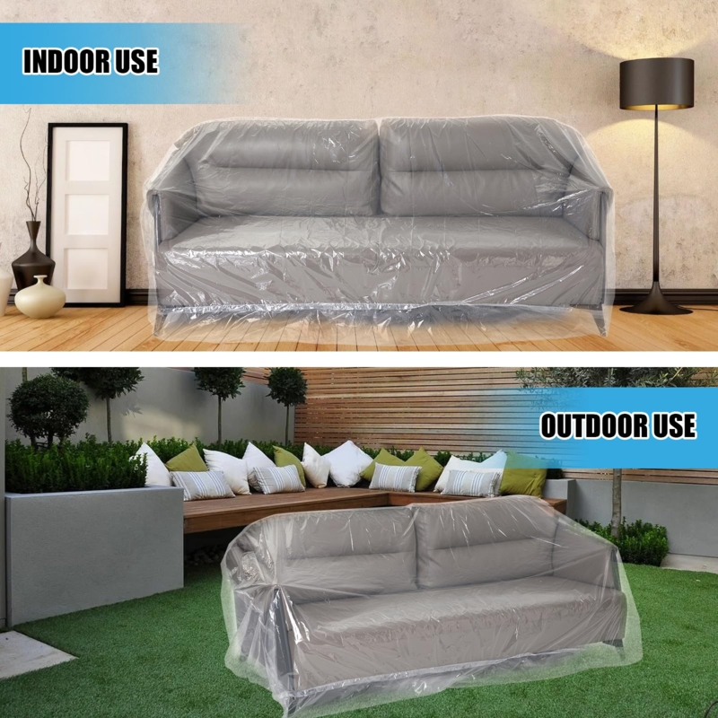 Clear Plastic Plastic Patio Chair Covers Outdoor Sofa Cover 4-Pack Clear  Plastic Patio Furniture Covers